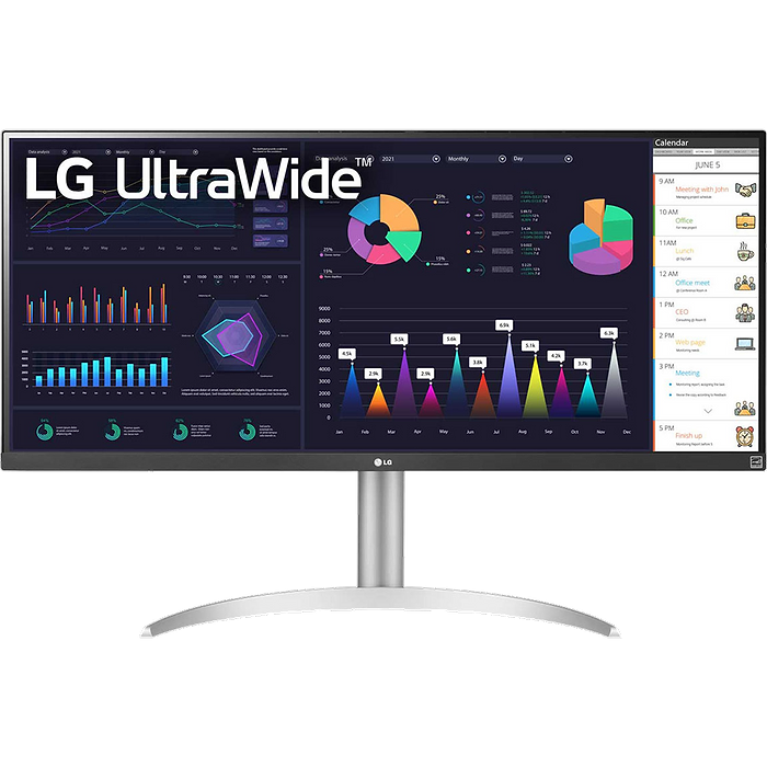 מסך מחשב LG 34WQ650-W 34 UltraWide FHD VEASA HDR400 FreeSync IPS USB-C - צבע לבן שלוש שנות אחריות עי היבואן הרשמי