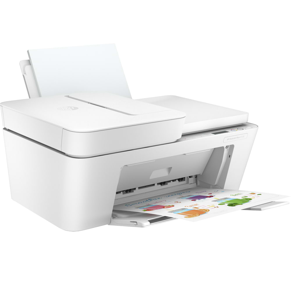 מדפסת משולבת  HP DeskJet Plus 4120 AIO - צבע לבן שנה אחריות ע