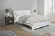 מיטה מעוצבת מעץ מלא 120X190 דגם 5003 צבע מולבן + מזרן קפיצים מתנה Olympia 