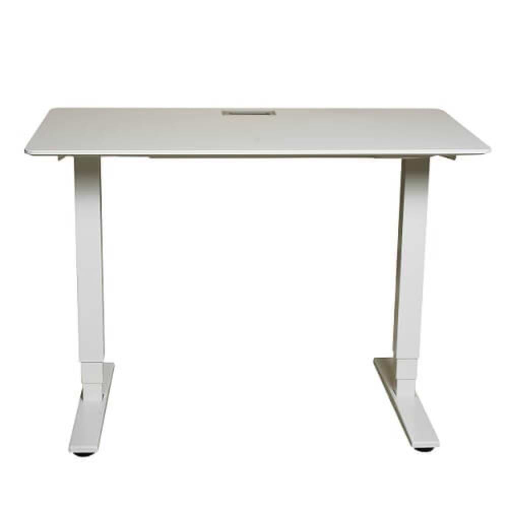 שולחן דגם פנאומטי 120 ס''מ רגל לבן פלטה לבנה KEISAR