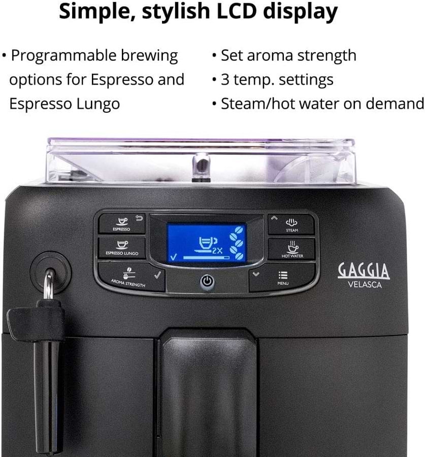 מכונת קפה אוטומטית טוחנת Gaggia Velasca - אחריות יבואן רשמי