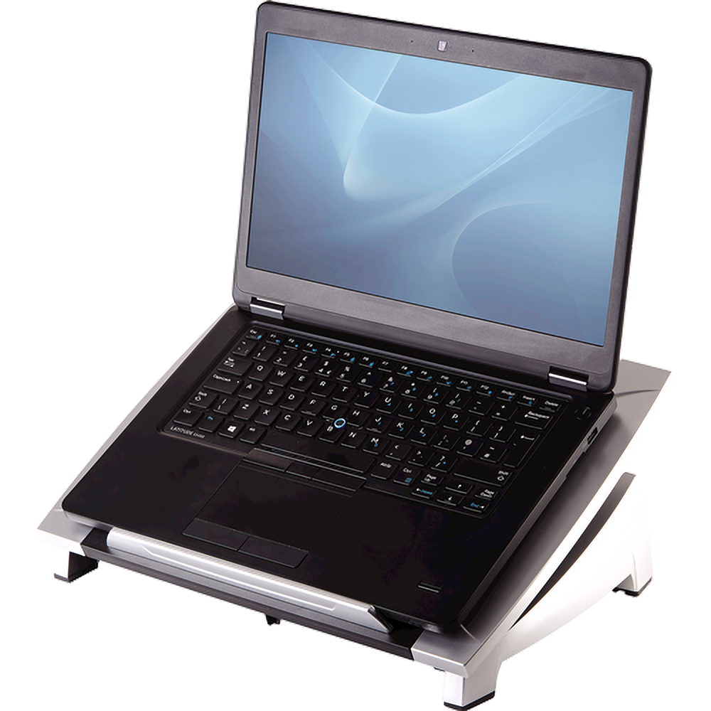 מעמד הגבהה מתכוונן למחשב נייד Fellowes Office Suites Laptop Riser - צבע כסוף ושחור