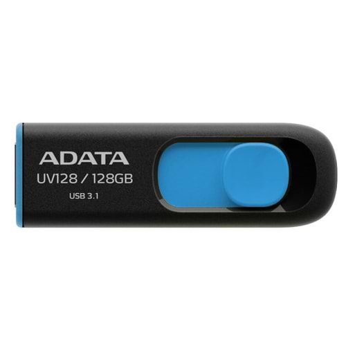 זיכרון נייד ADATA 128GB AUV128 USB 3.1 - צבע כחול חמש שנות אחריות ע