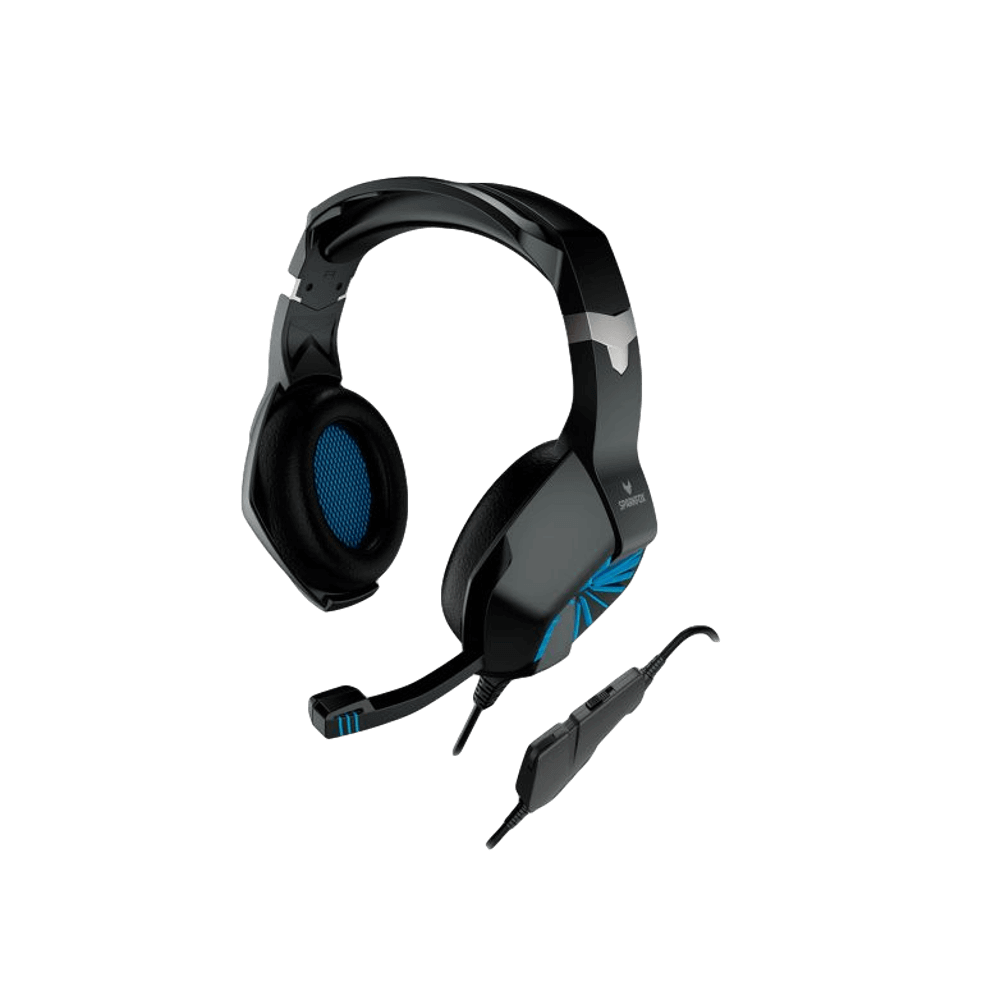 אוזניות גיימינג חוטיות Sparkfox A1 - צבע שחור וכחול שנה אחריות ע