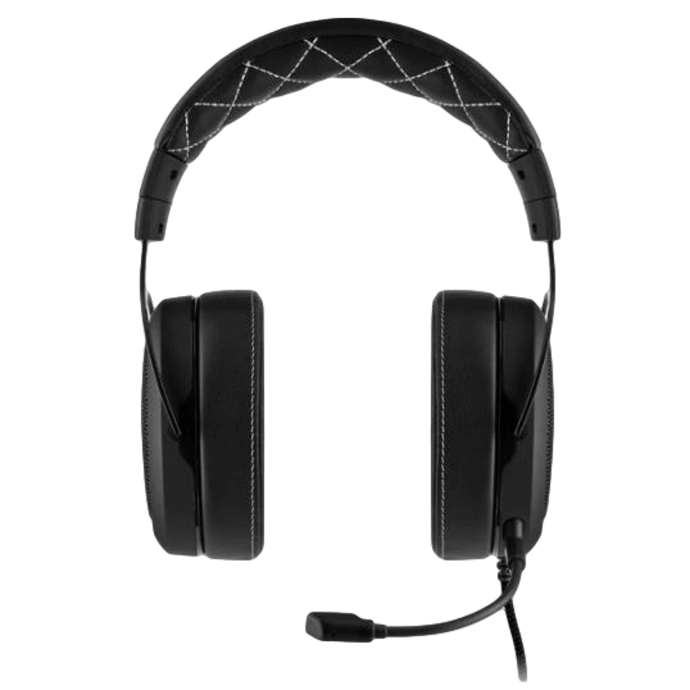 אוזניות גיימינג חוטיות Corsair HS60 Pro Surround Carbon - צבע שחור שנתיים אחריות ע