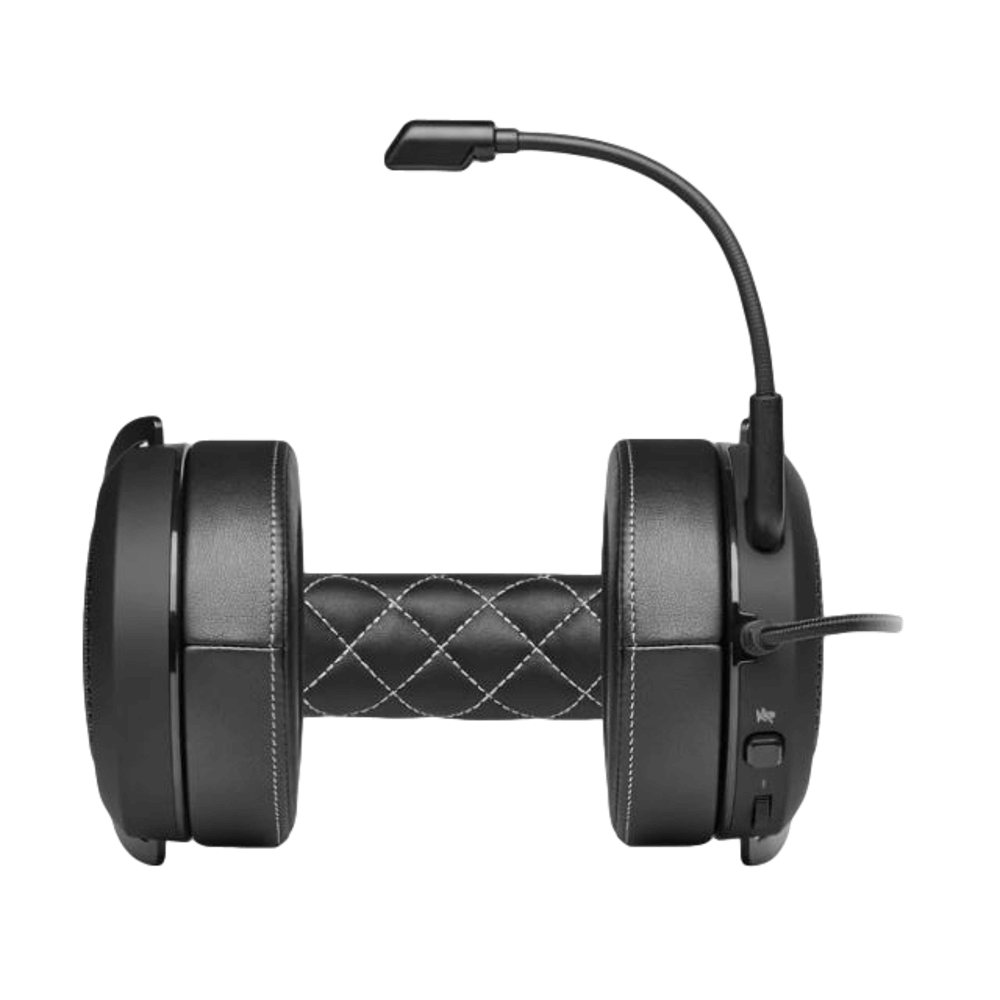אוזניות גיימינג חוטיות Corsair HS60 Pro Surround Carbon - צבע שחור שנתיים אחריות ע