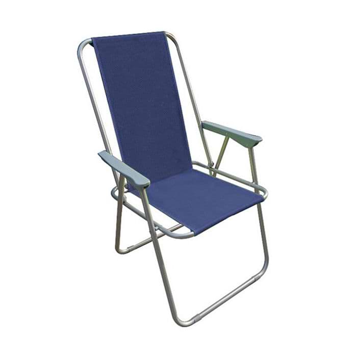 כסא פיקניק מתקפל  דגם סופר מילאנו גב גבוה צבע כחול AUSTRALIA CAMP