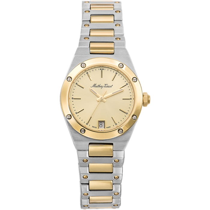 שעון יד לאישה Mathey Tissot D680BDI 30mm צבע זהב/זכוכית ספיר - אחריות לשנה עי היבואן