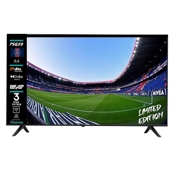 טלוויזיה בגודל 32" Hisense LED 32A4GIL SMART VIDDA5 - אחריות ניופאן יבואן רשמי
