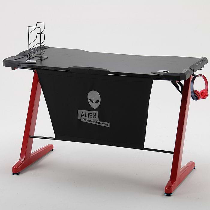 שולחן גיימינג Alien AT-4B - צבע שחור עם אדום