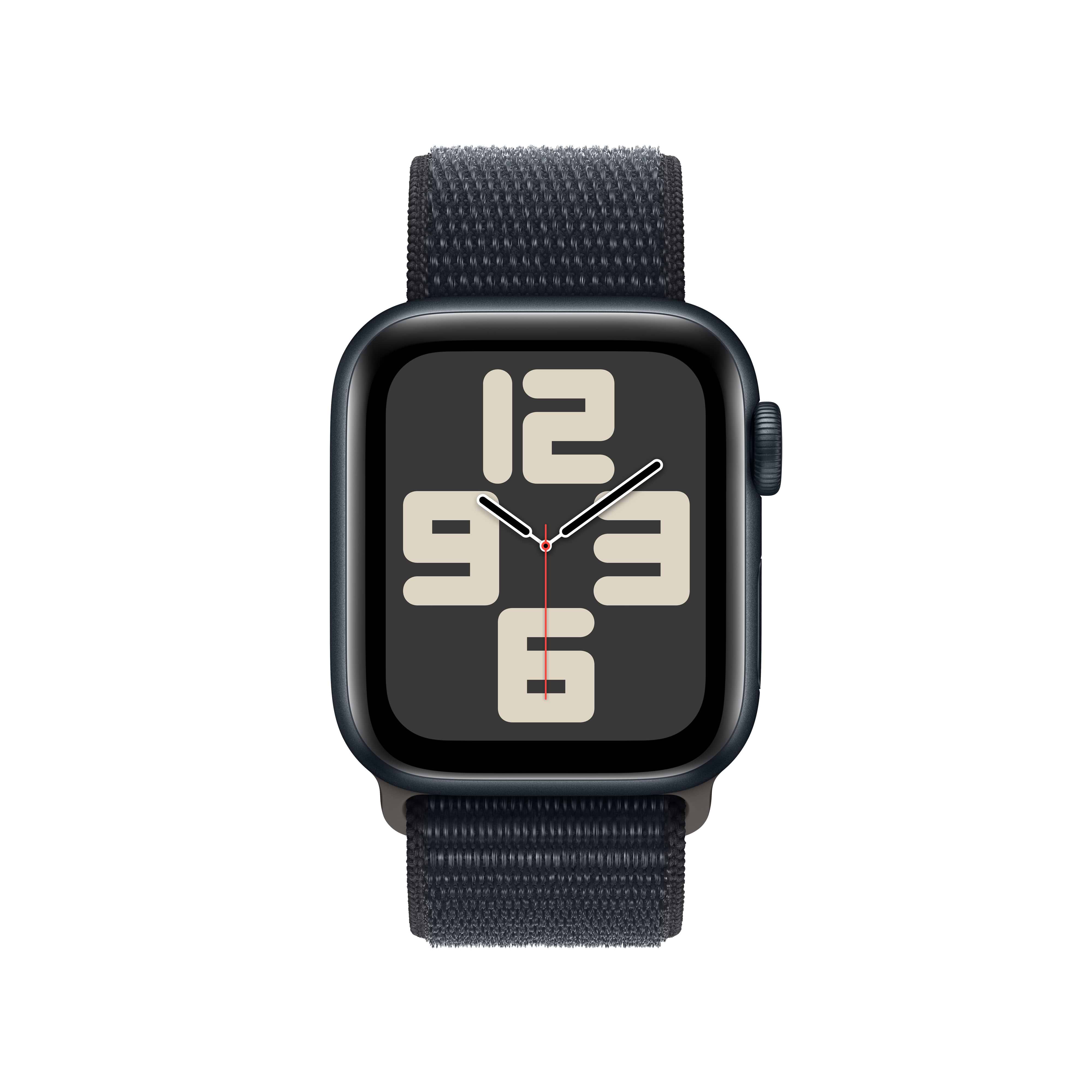 שעון חכם - Apple Watch SE (2023) GPS + Cellular 40mm Midnight Aluminium Case with Midnight Sport Loop - צבע שחור חצות שנה אחריות ע