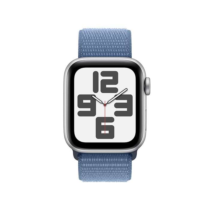 שעון חכם - Apple Watch SE (2023) GPS + Cellular 40mm Silver Aluminium Case with Winter Blue Sport Loop - צבע כסוף שנה אחריות עי היבואן הרשמי