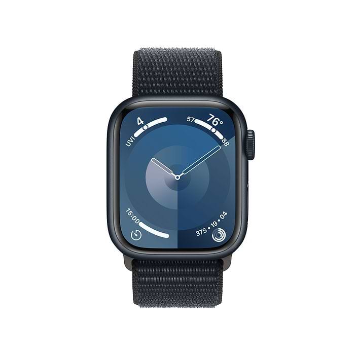 שעון חכם Apple Watch Series 9 GPS 41mm Midnight Aluminium Case   - צבע שחור חצות שנה אחריות עי היבואן הרשמי