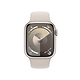 שעון חכם Apple Watch Series 9 GPS 41mm Starlight Aluminium Case with Starlight Sport Band S/M  - צבע אור כוכבים שנה אחריות ע"י היבואן הרשמי