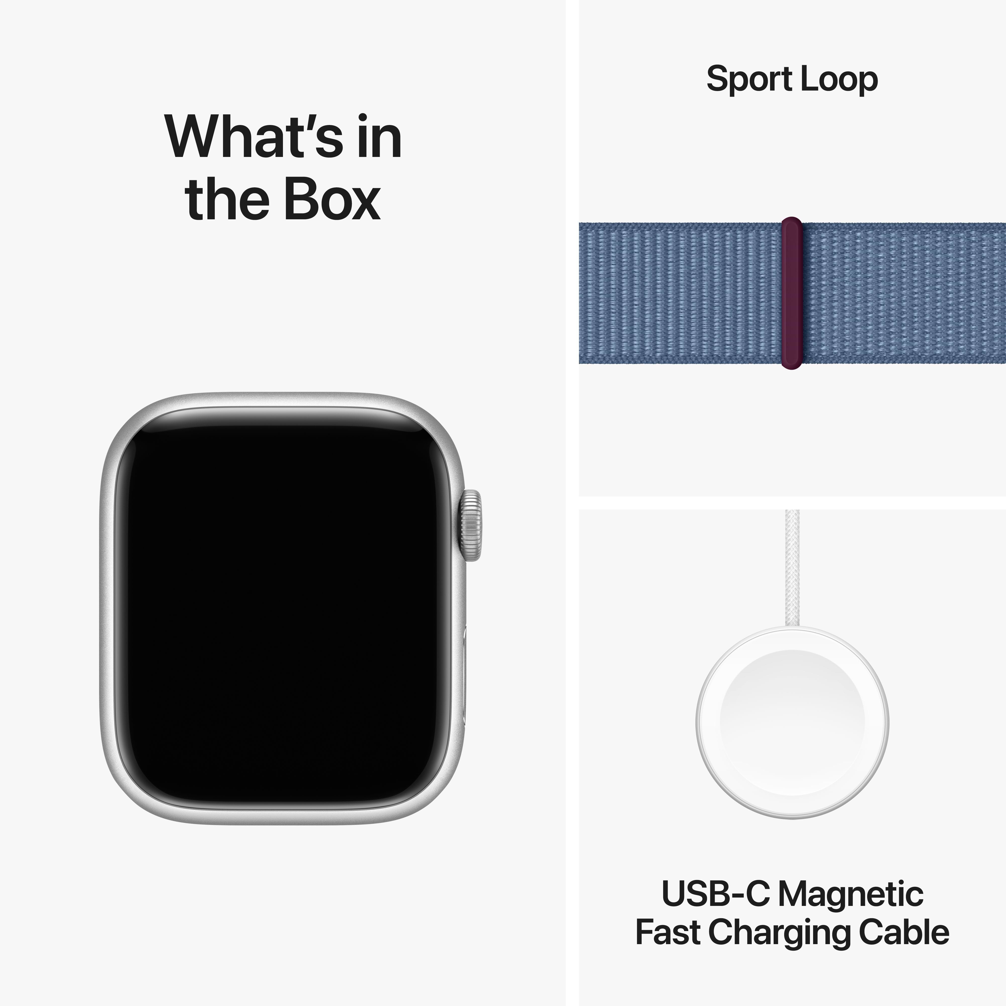 שעון חכם - Apple Watch Series 9 GPS + Cellular 45mm Midnight Aluminium Case with Midnight Sport Band - S/M  - צבע כסוף שנה אחריות ע