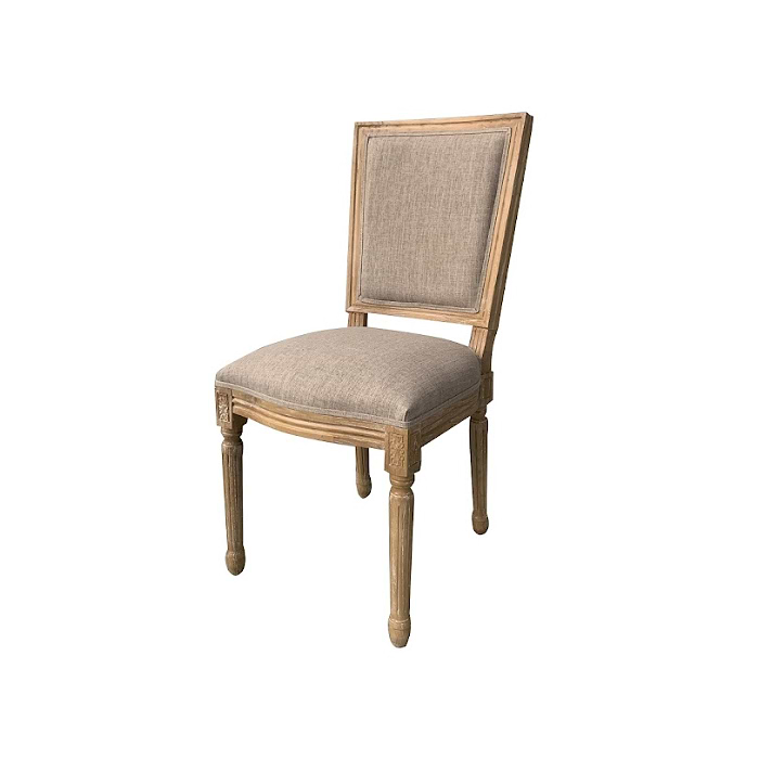 כיסא משענת מרובעת בצבע בד בז' XMS-CB2180 ZN123-3