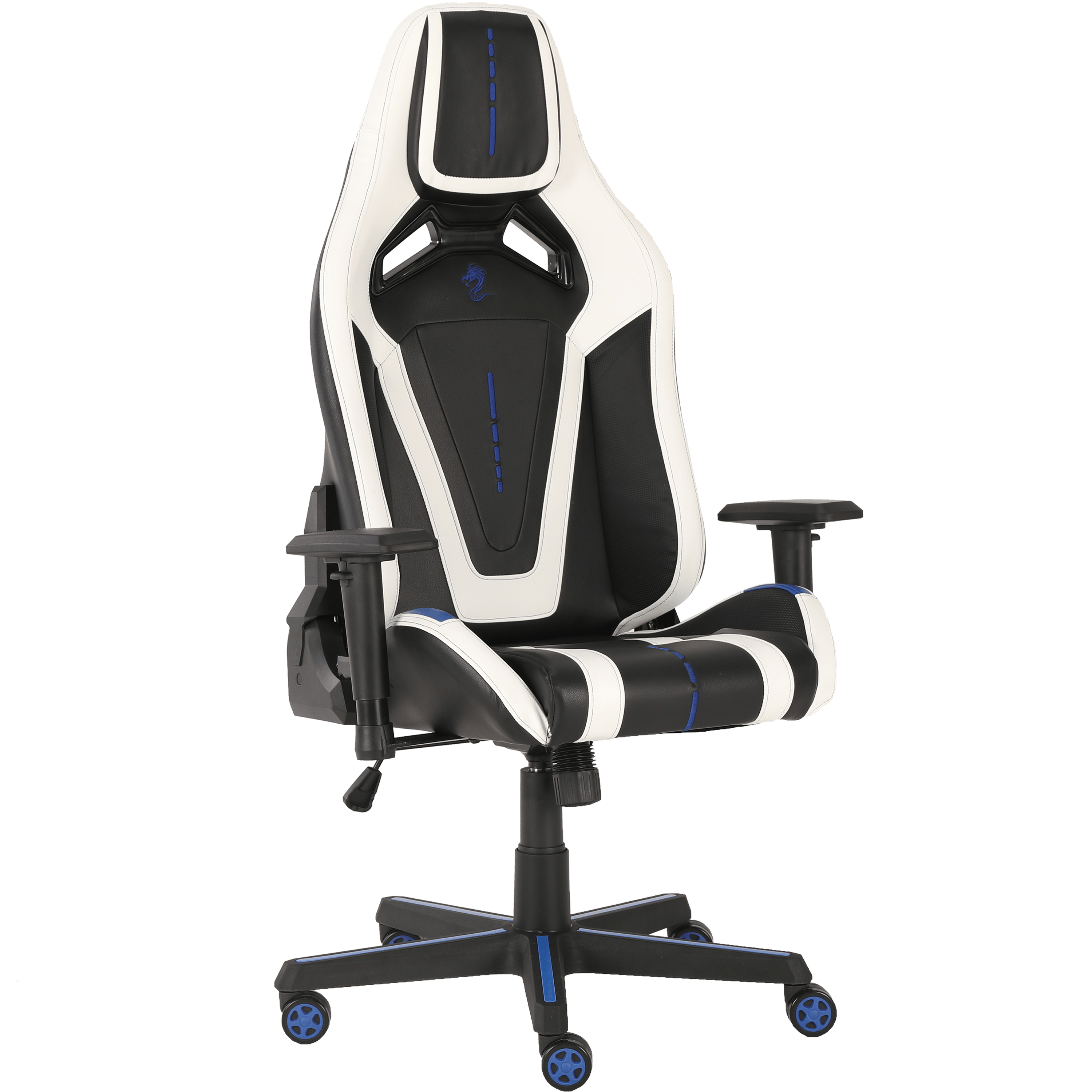 כיסא גיימינג Dragon D-Sport - צבע שחור ולבן שנה אחריות ע