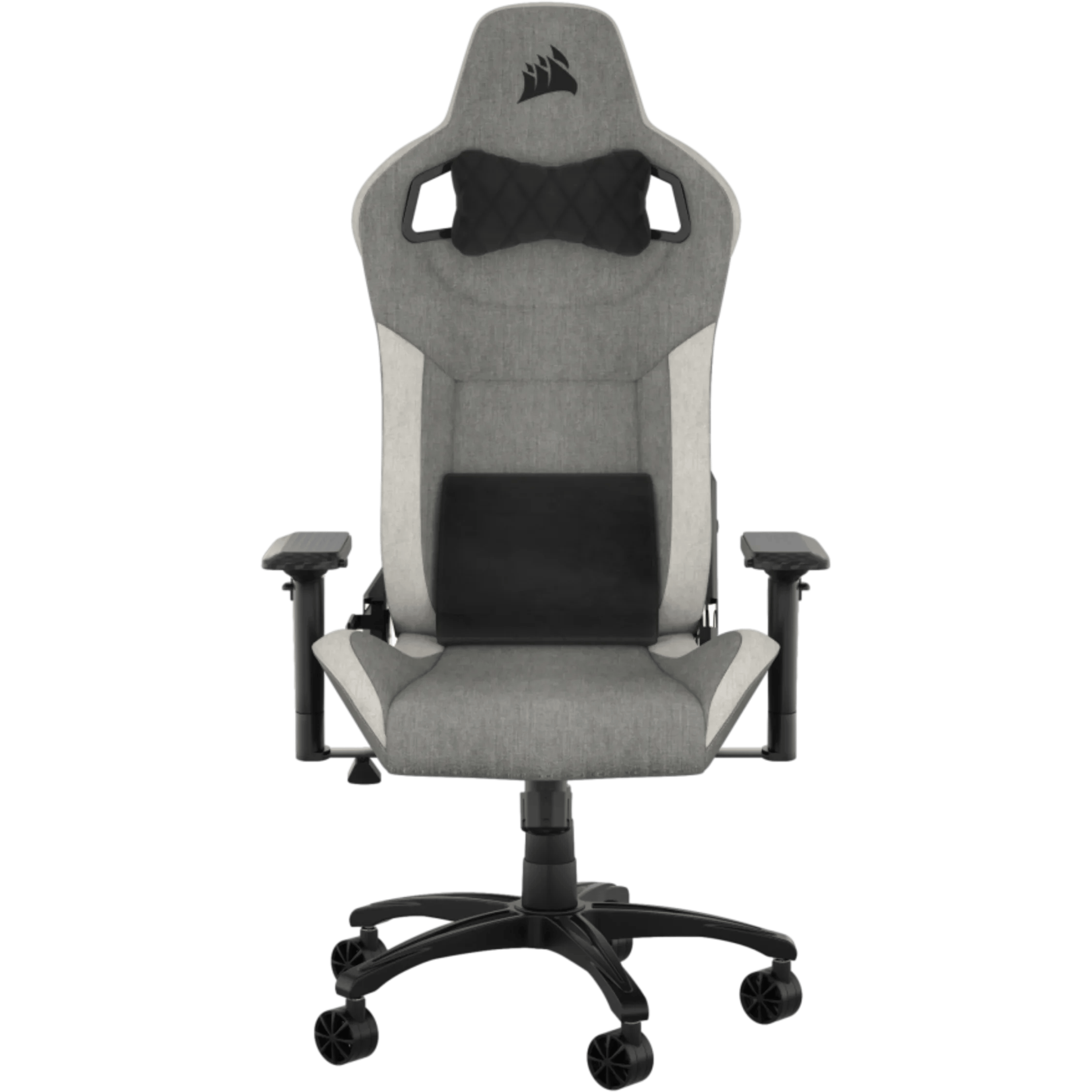 כיסא גיימינג Corsair T3 Rush 2023 - צבע אפור ולבן שנתיים אחריות ע