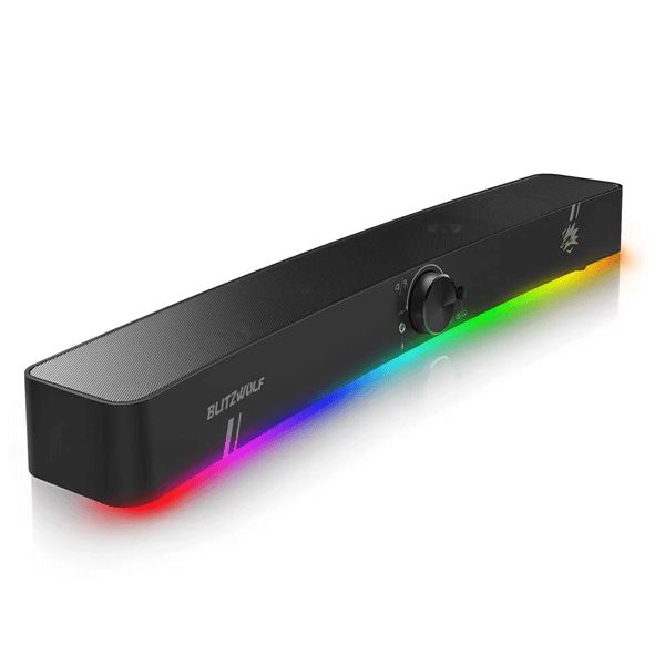 מקרן קול למחשב עם תאורת Blitzwolf GS3 RGB - אחריות לשנה ע