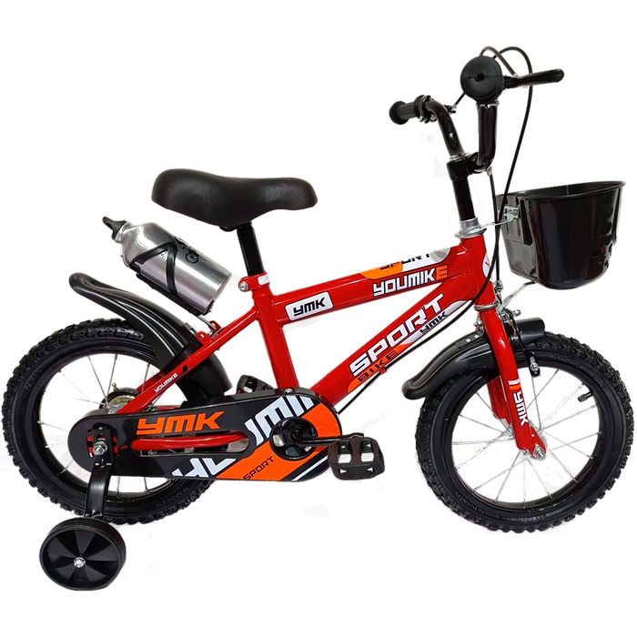 אופניים לילדים עם מתקן לבקבוק מים 14 אינץ Rosso Italy RSM-1027 - צבע אדום שנה אחריות עי היבואן הרשמי