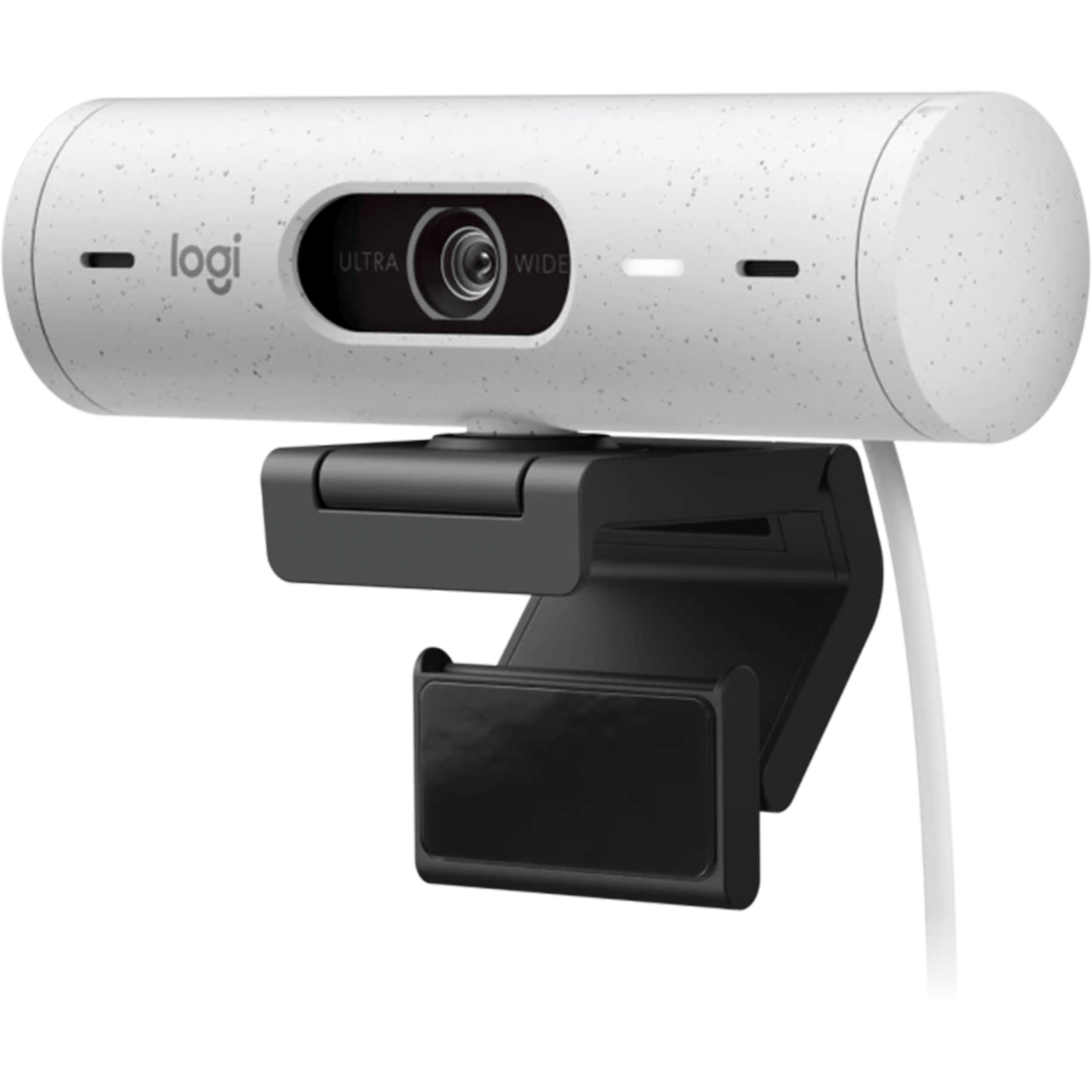 מצלמת רשת עם תיקון אור אוטומטי Logitech BRIO 500 FHD 1080P - צבע לבן שנה אחריות ע