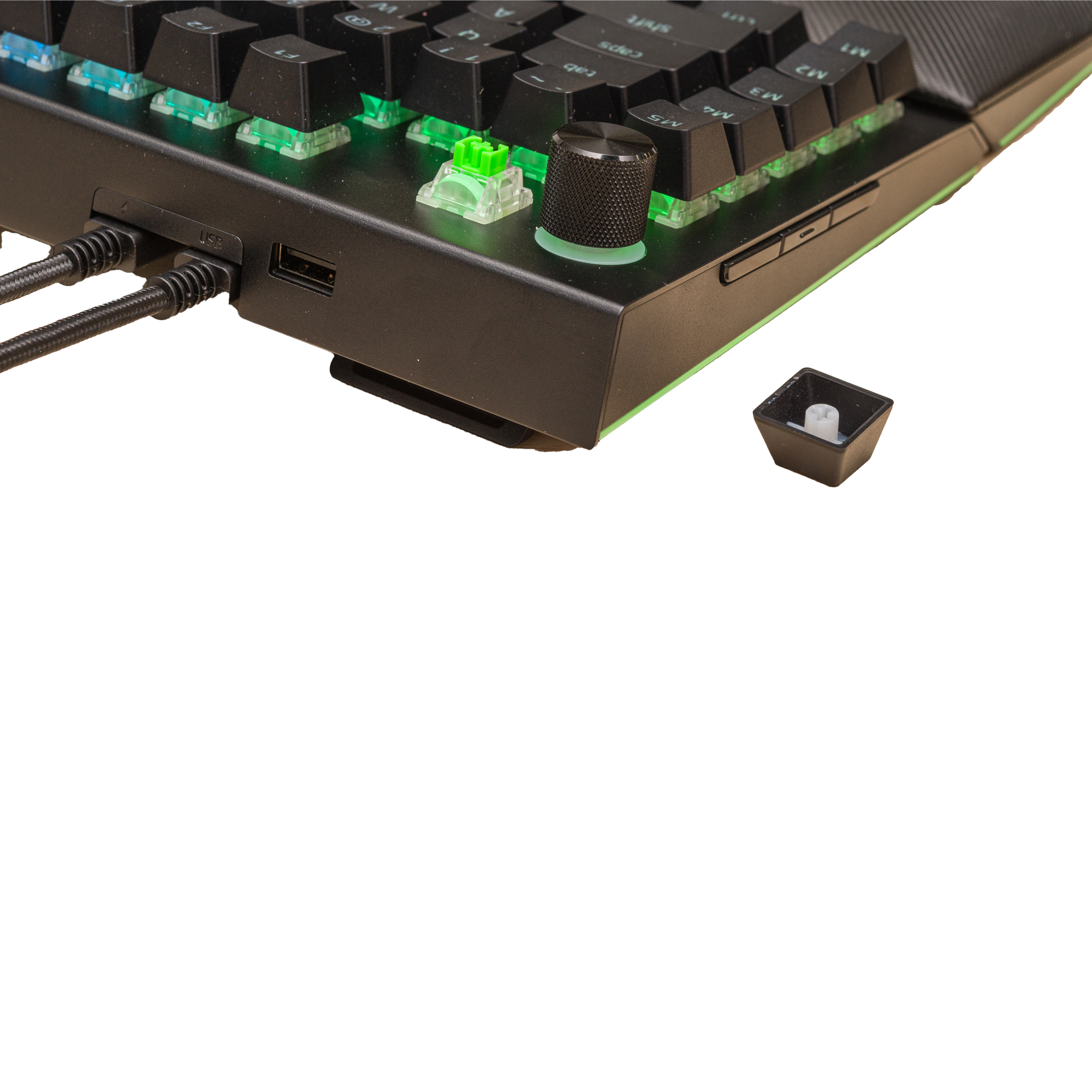 מקלדת גיימינג מכאנית חוטית Razer Blackwidow V4 Pro Green Switch -צבע שחור שנתיים אחריות ע