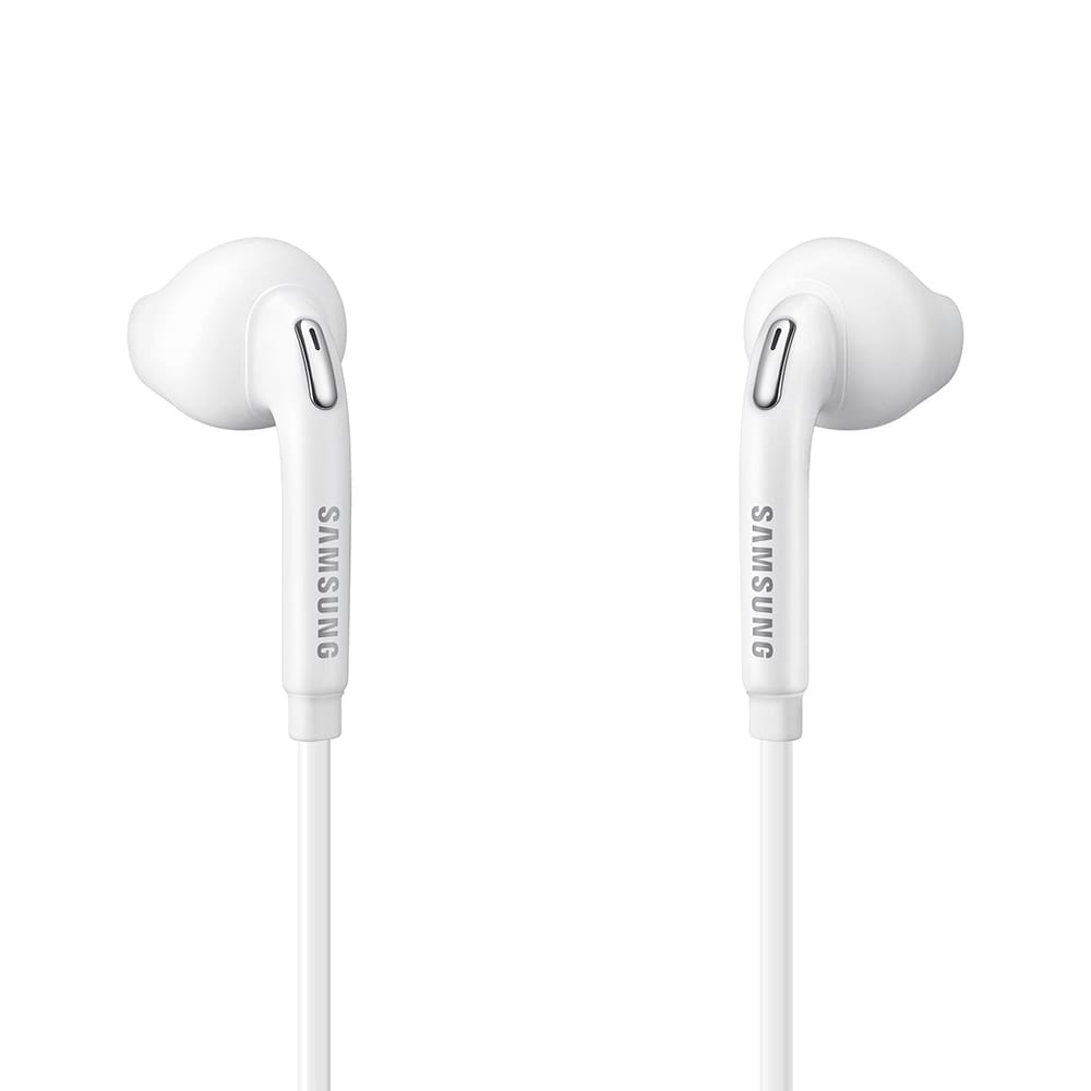 אוזניות חוטיות Samsung עם בקר שליטה ומיקרופון - צבע לבן שנה אחריות ע