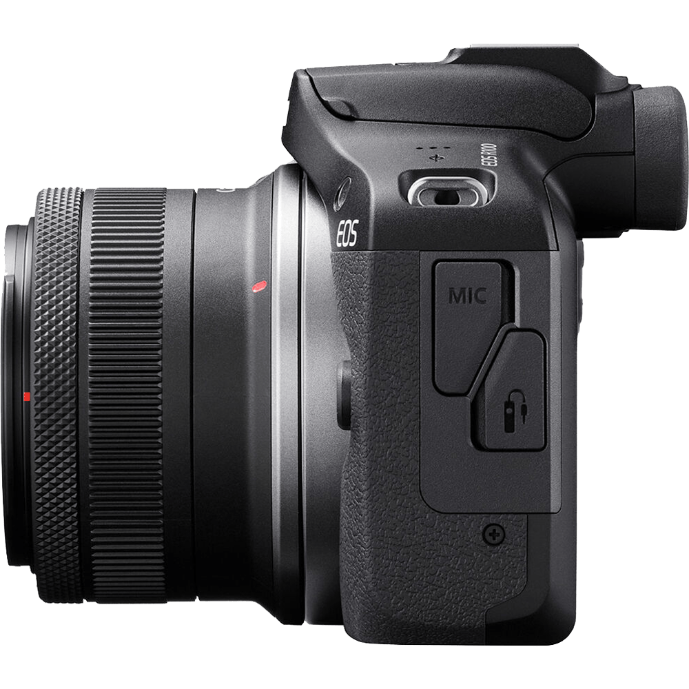מצלמה דיגיטלית ללא מראה הכוללת עדשה Canon EOS R100 RF-S 18-45mm f/4.5-6.3 IS STM - צבע שחור שלוש שנות אחריות ע