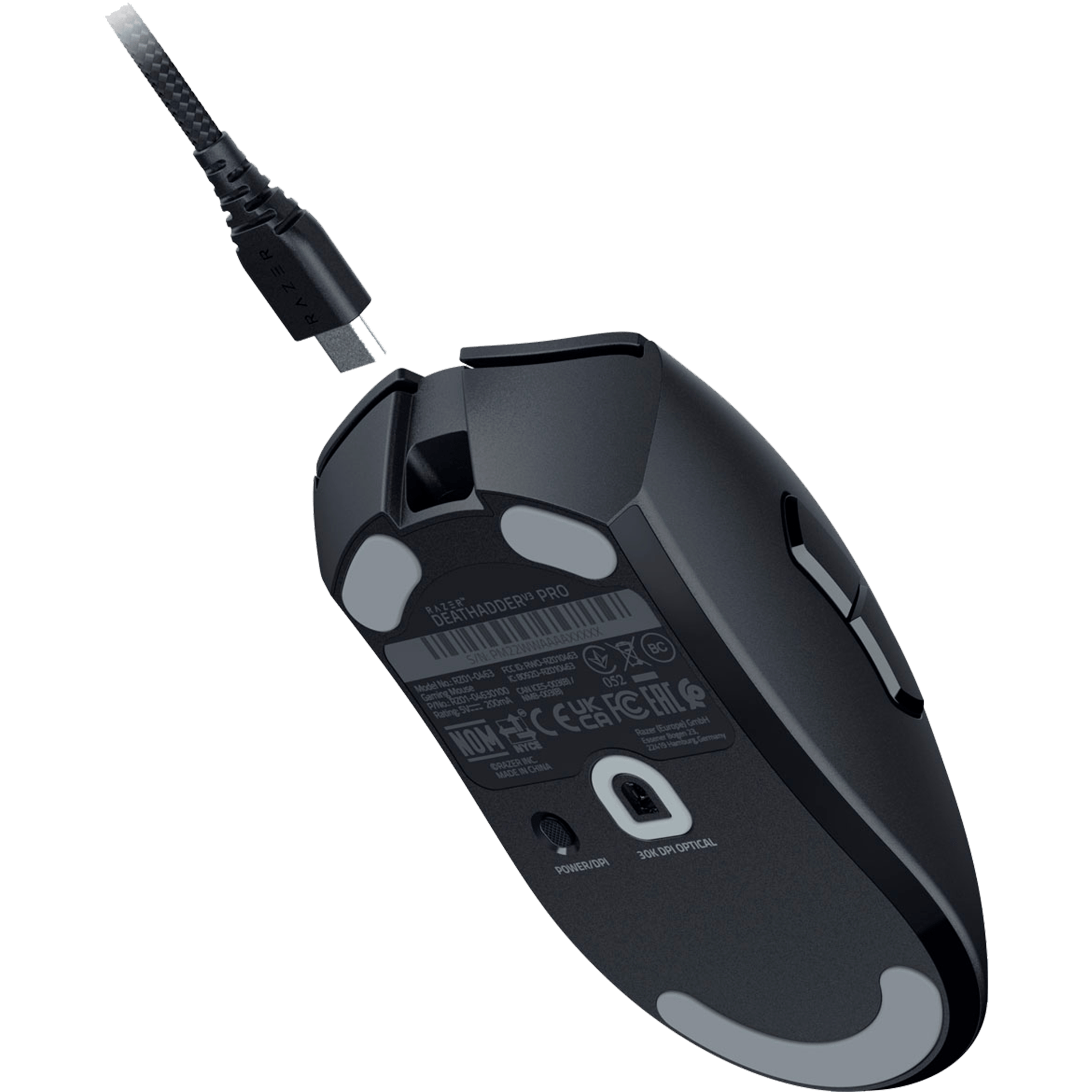 עכבר גיימינג אלחוטי Razer DeathAdder V3 Pro - צבע שחור שנתיים אחריות ע