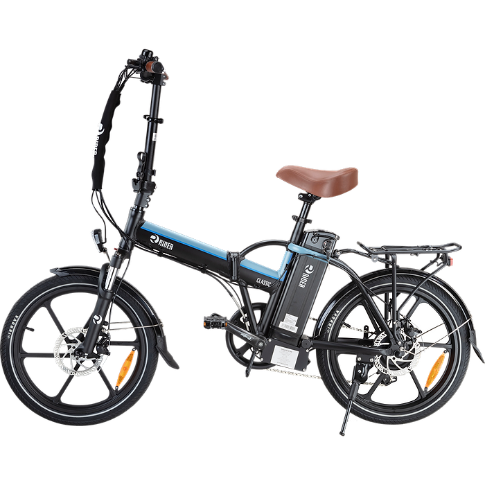 אופניים חשמליים עם צג דיגיטלי Rider Classic 20/2 - צבע שחור לבן שנה אחריות עי היבואן הרשמי