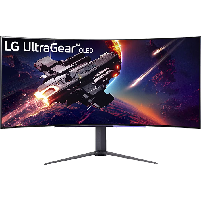 מסך מחשב גיימינג קעור 45'' LG UltraGear 45GR95QE-B G-Sync OLED WQHD HDR10 0.03ms 240Hz - צבע שחור שלוש שנות אחריות עי היבואן הרשמי