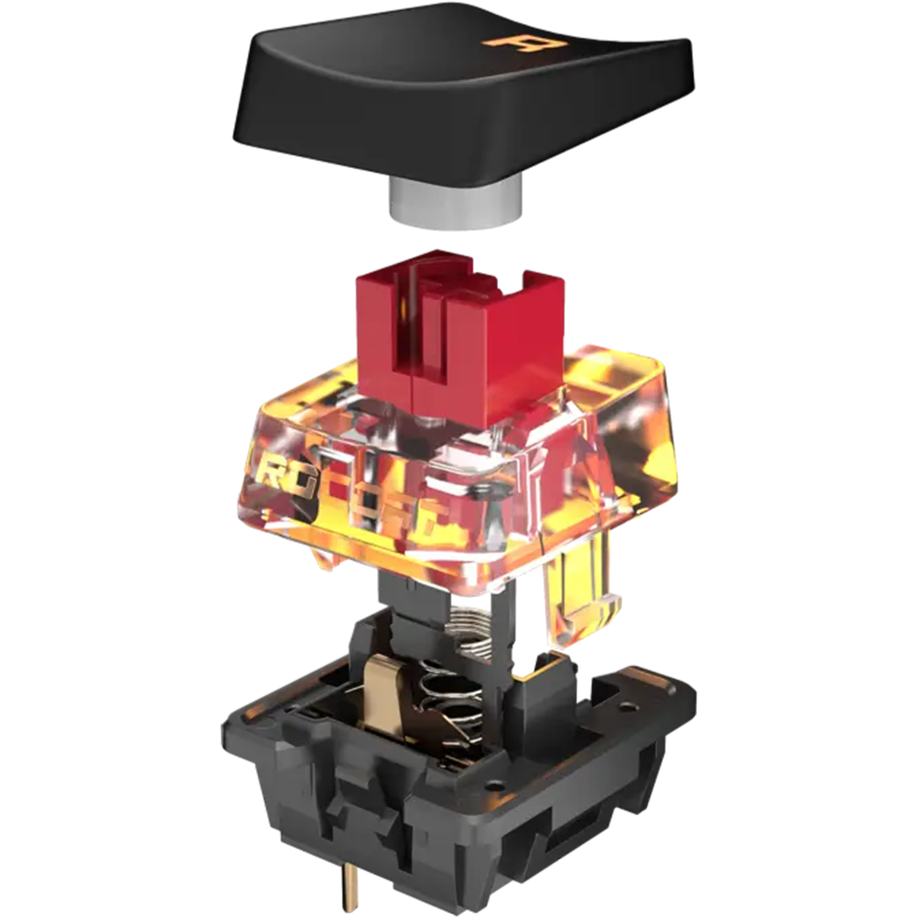 מקלדת גיימינג מכאנית קצרה Roccat Vulcan TKL Linear Red Switch RGB - צבע שחור שנה אחריות ע
