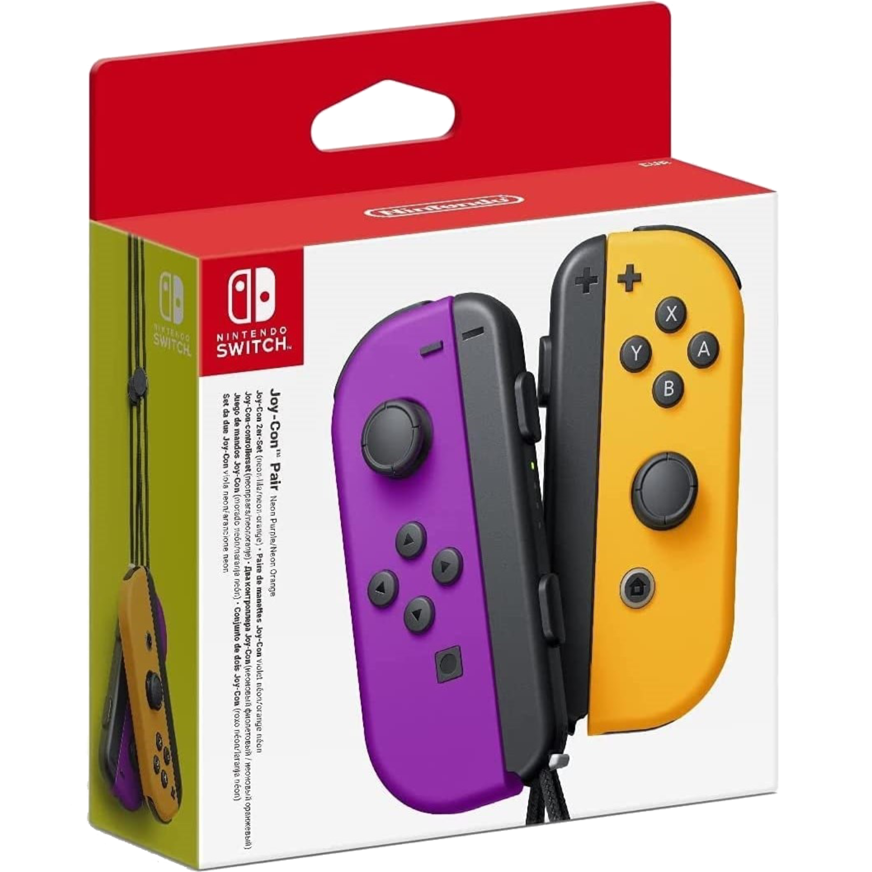 זוג בקרי שליטה Nintendo Switch Joy-Con Pair Neon Purple/Orange - צבע סגול/כתום שנה אחריות ע