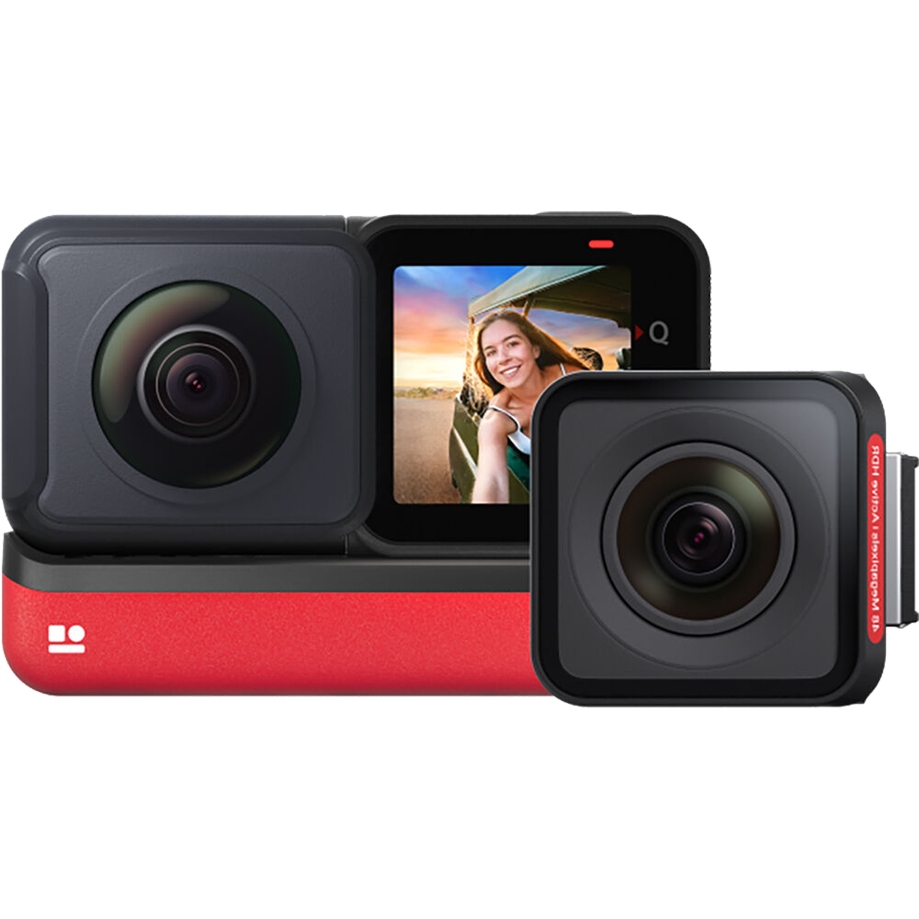 מצלמת אקסטרים 360° Insta360 One RS Twin Edition 48MP 4K - צבע שחור שנה אחריות ע