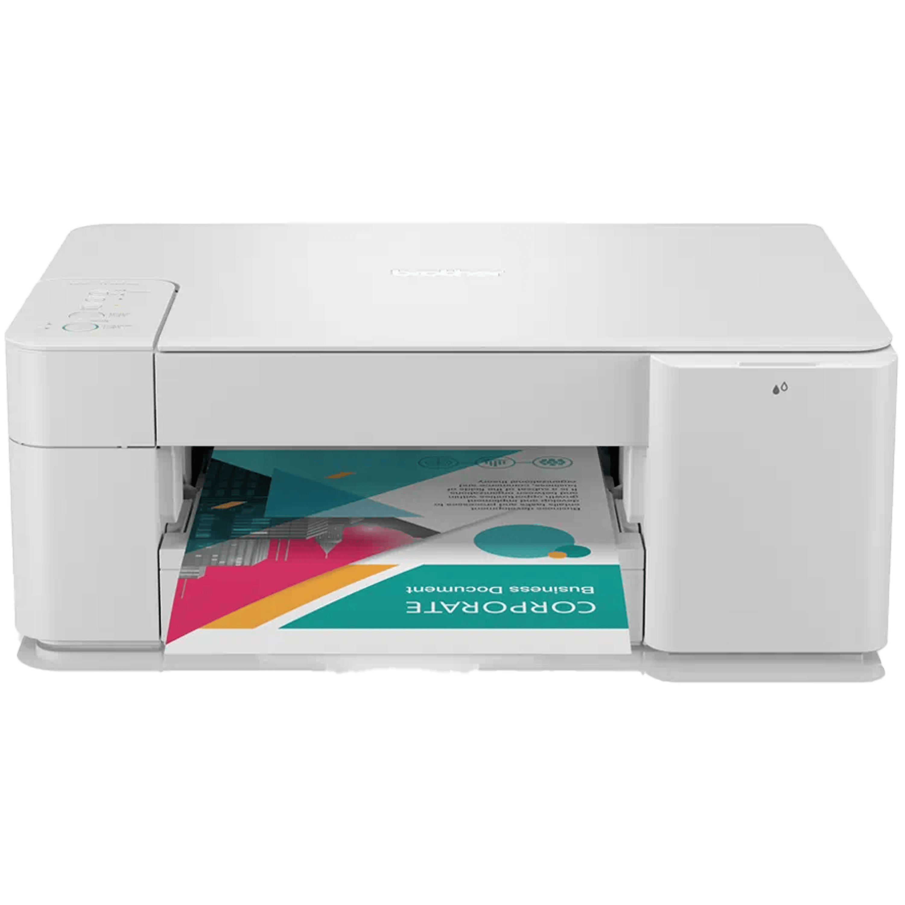 מדפסת אלחוטית ניידת דיו 3 ב-1 Brother DCP-J1200WZU1 - צבע לבן שנה אחריות ע