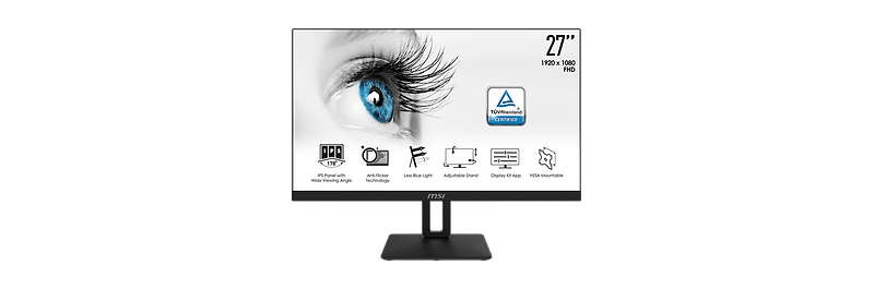 מסך מחשב 27' MSI Pro MP271P IPS FHD 75Hz - צבע שחור שלוש שנות אחריות ע