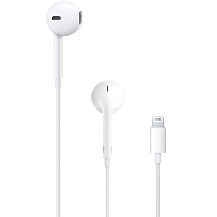 אוזניות חוטיות Apple EarPods with Lightning Connector - צבע לבן שנה אחריות עי היבואן הרשמי