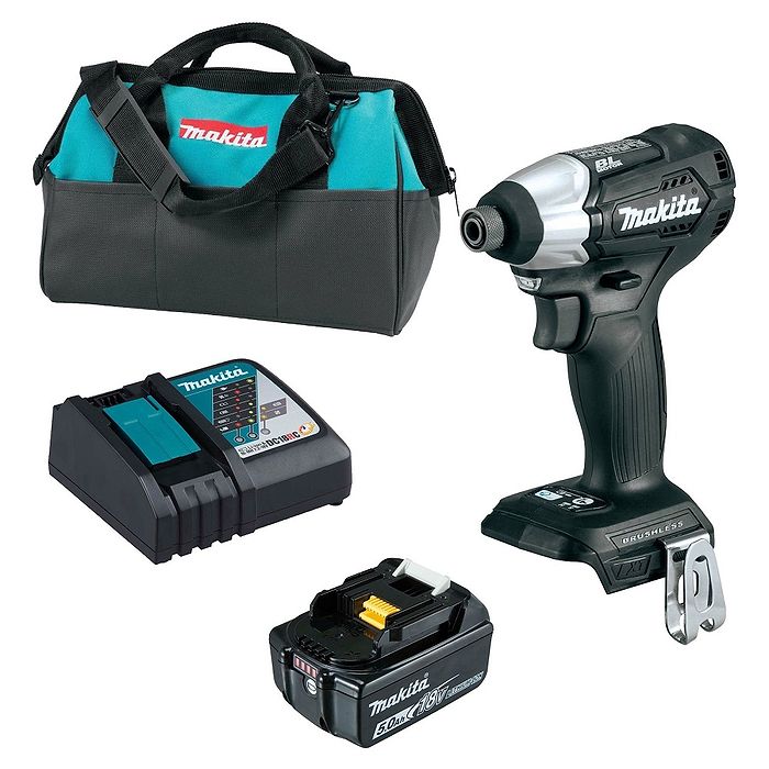 מברגת אימפקט בראשלס 18V Makita XDT15 18V LXT Li-Ion Brushless - כולל סוללה 18V 5Ah ומטען מהיר