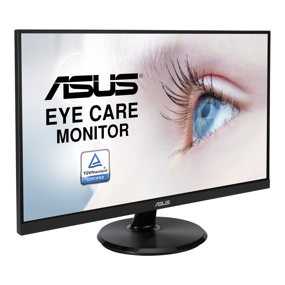 מסך מחשב 23.8'' Asus VA249DQ Frameless Eye Care IPS FHD 75Hz - צבע שחור שלוש שנות אחריות ע
