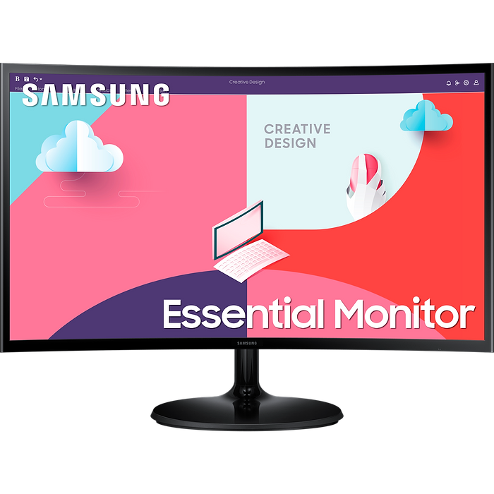 מסך מחשב גיימינג קעור 27'' Samsung S27C360EAM VA FHD FreeSync 75Hz 4ms - צבע שחור שלוש שנות אחריות עי היבואן הרשמי