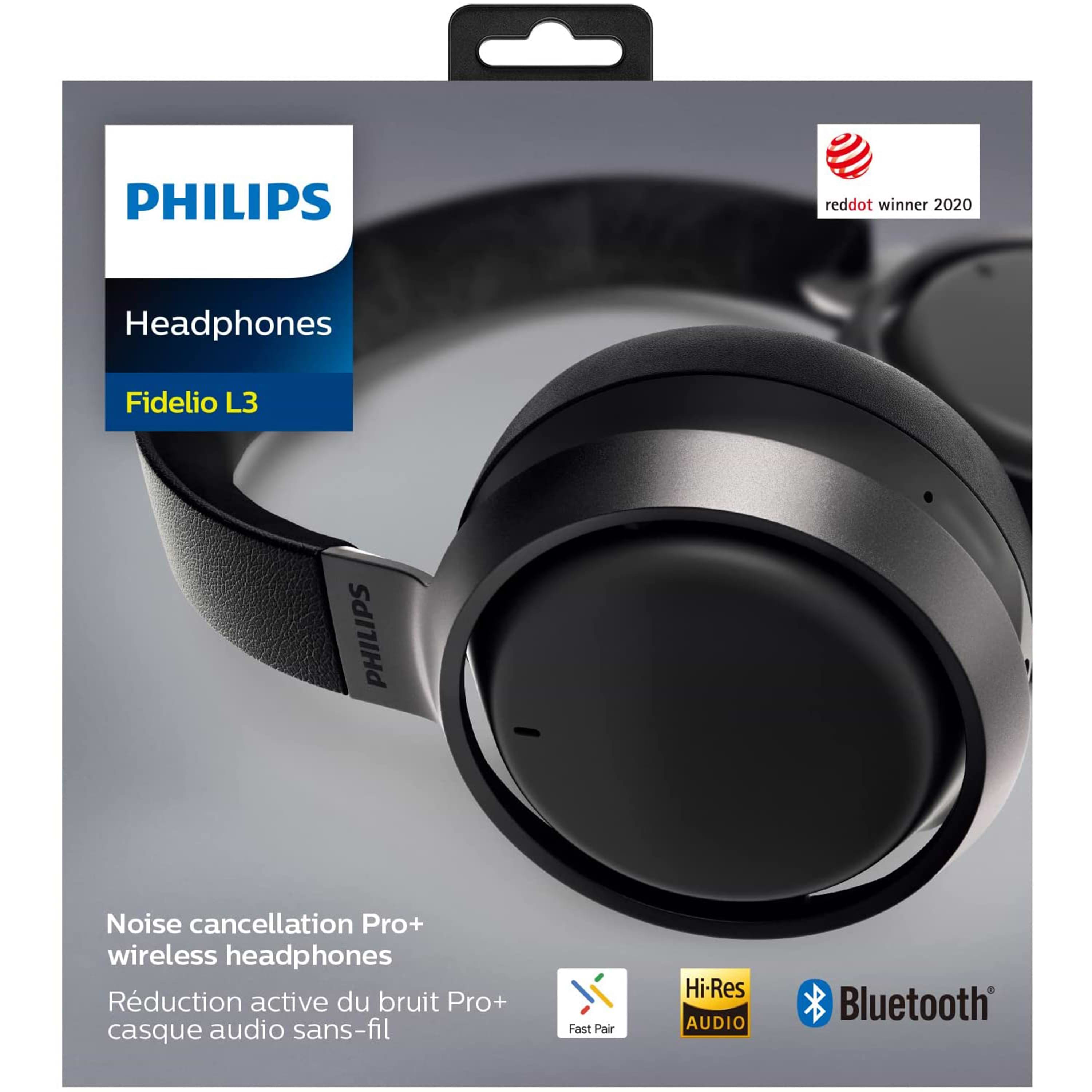 אוזניות אלחוטיות Philips Fidelio L3 ANC Pro plus - צבע שחור שנה אחריות ע