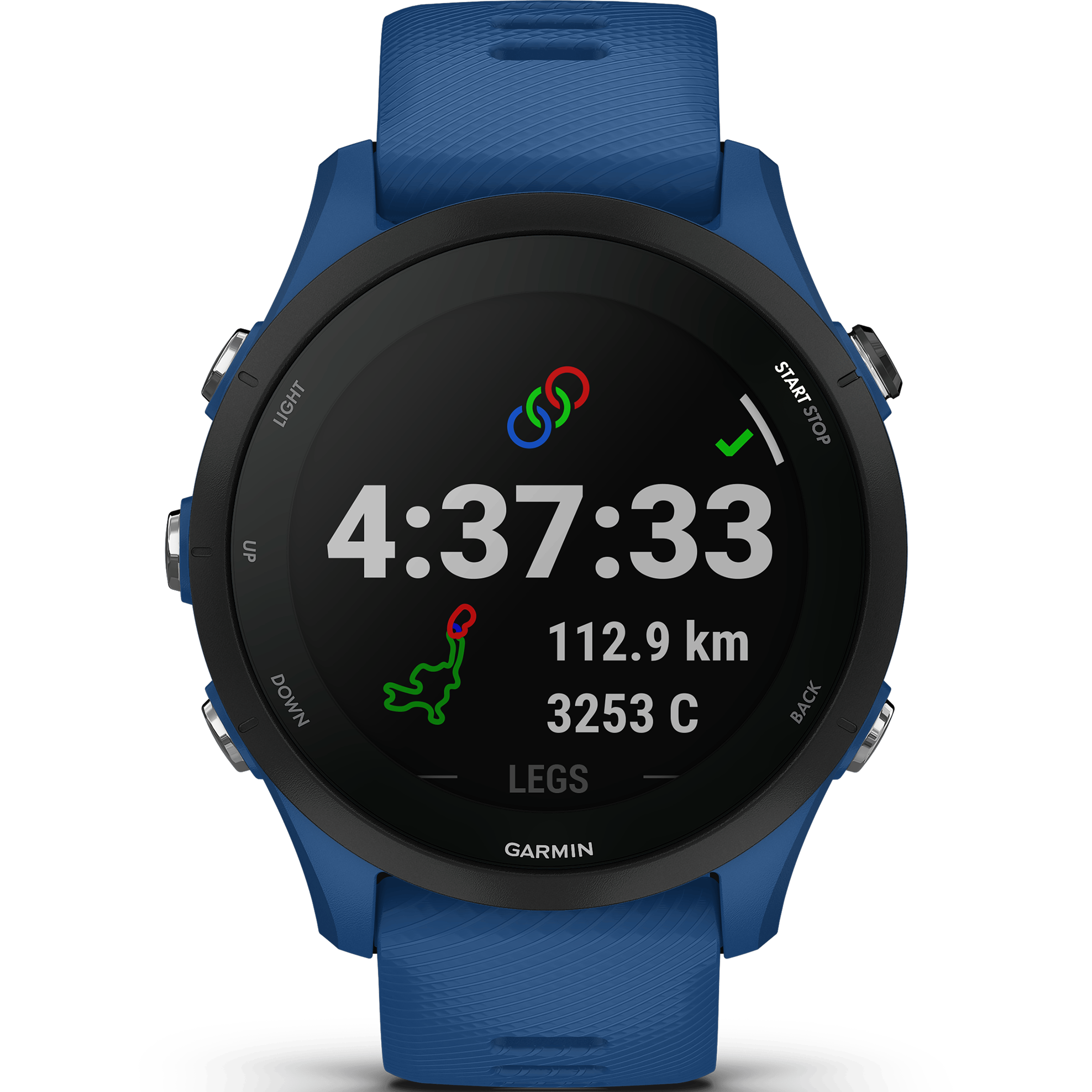 שעון ספורט חכם Garmin Forerunner 255 GPS 46mm - צבע כחול שנתיים אחריות ע