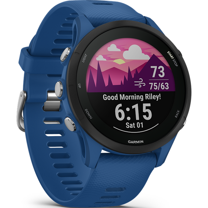 שעון ספורט חכם Garmin Forerunner 255 GPS 46mm - צבע כחול שנתיים אחריות עי היבואן הרשמי