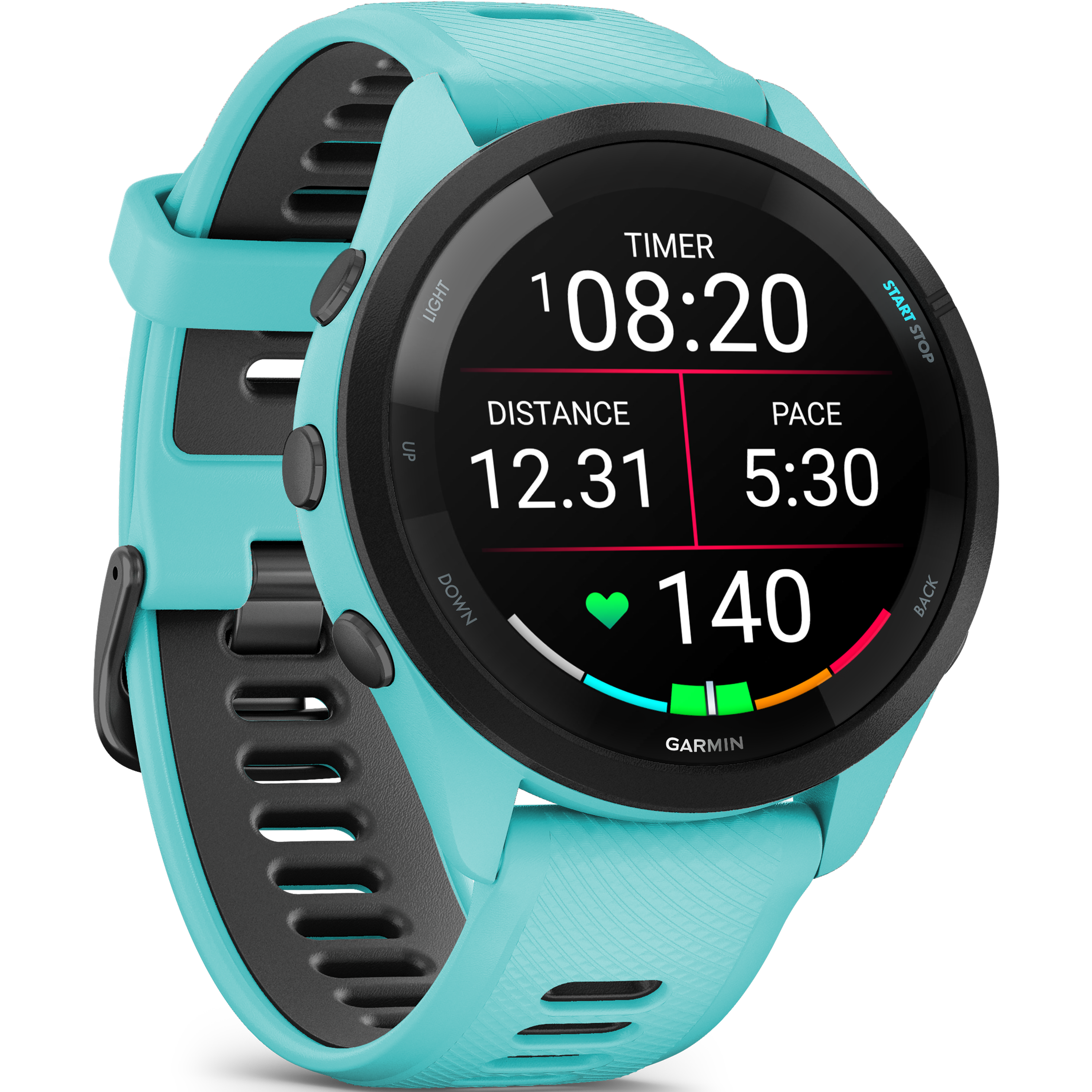 שעון ספורט חכם Garmin Forerunner 265 GPS 46mm - צבע מנטה אקווה שנתיים אחריות ע