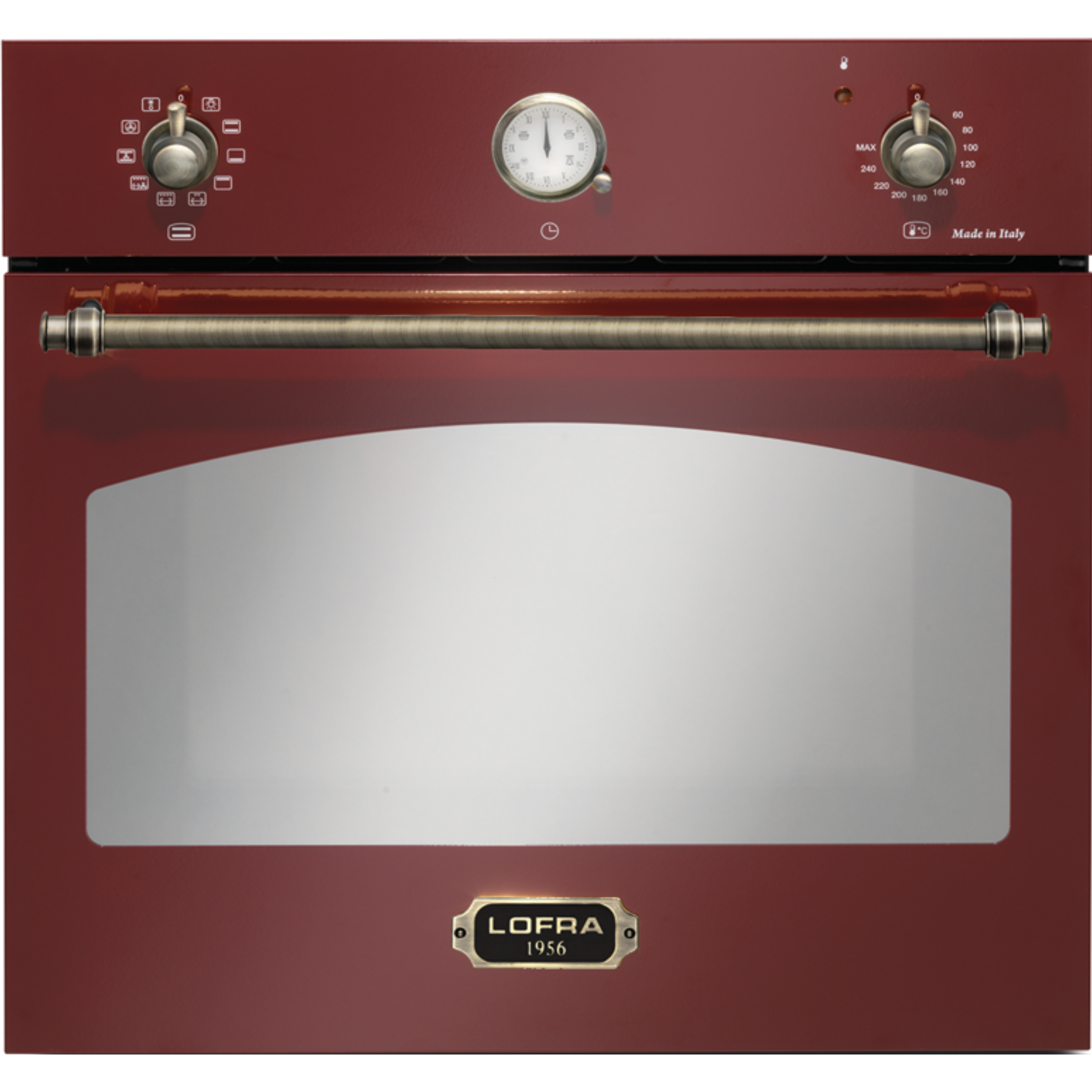 תנור אפייה בנוי 66 ליטר Lofra FRR69EE/A Bronza תוצרת איטליה - צבע בורדו עם פירזול ברונזה אחריות ע