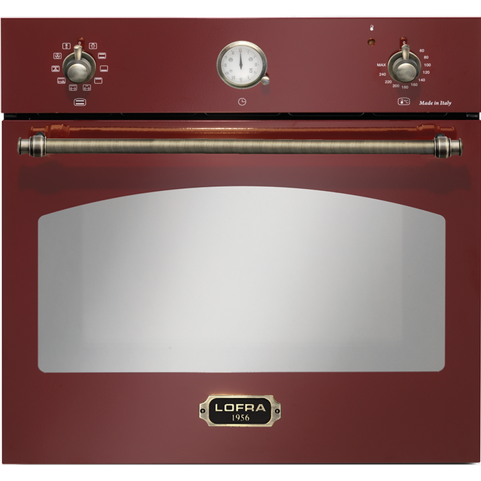 תנור אפייה בנוי 66 ליטר Lofra FRR69EE/A Bronza תוצרת איטליה - צבע בורדו עם פירזול ברונזה אחריות עי היבואן הרשמי