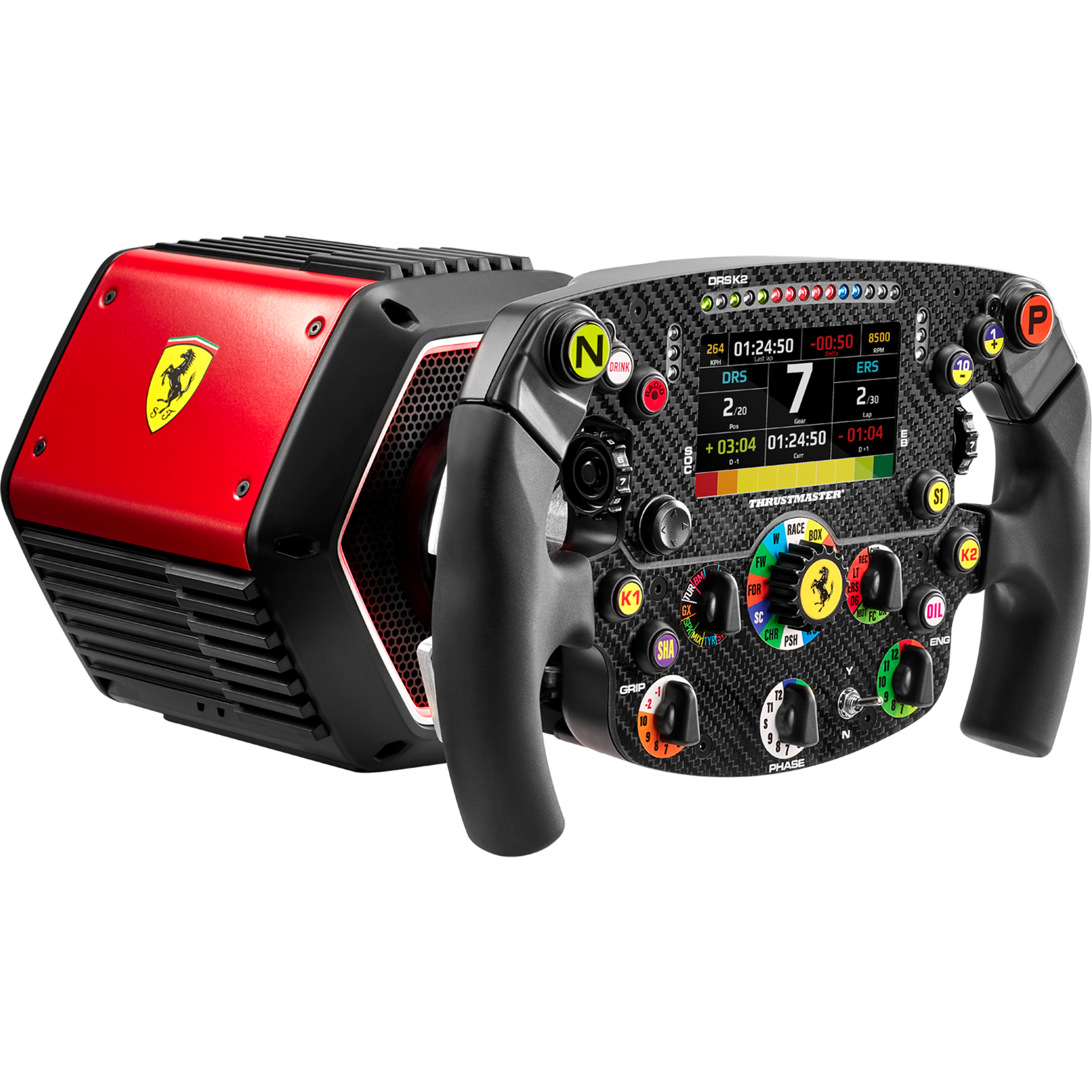 סימולטור Thrustmaster T818 Ferrari SF1000 למחשב - צבע שחור ואדום שנה אחריות ע