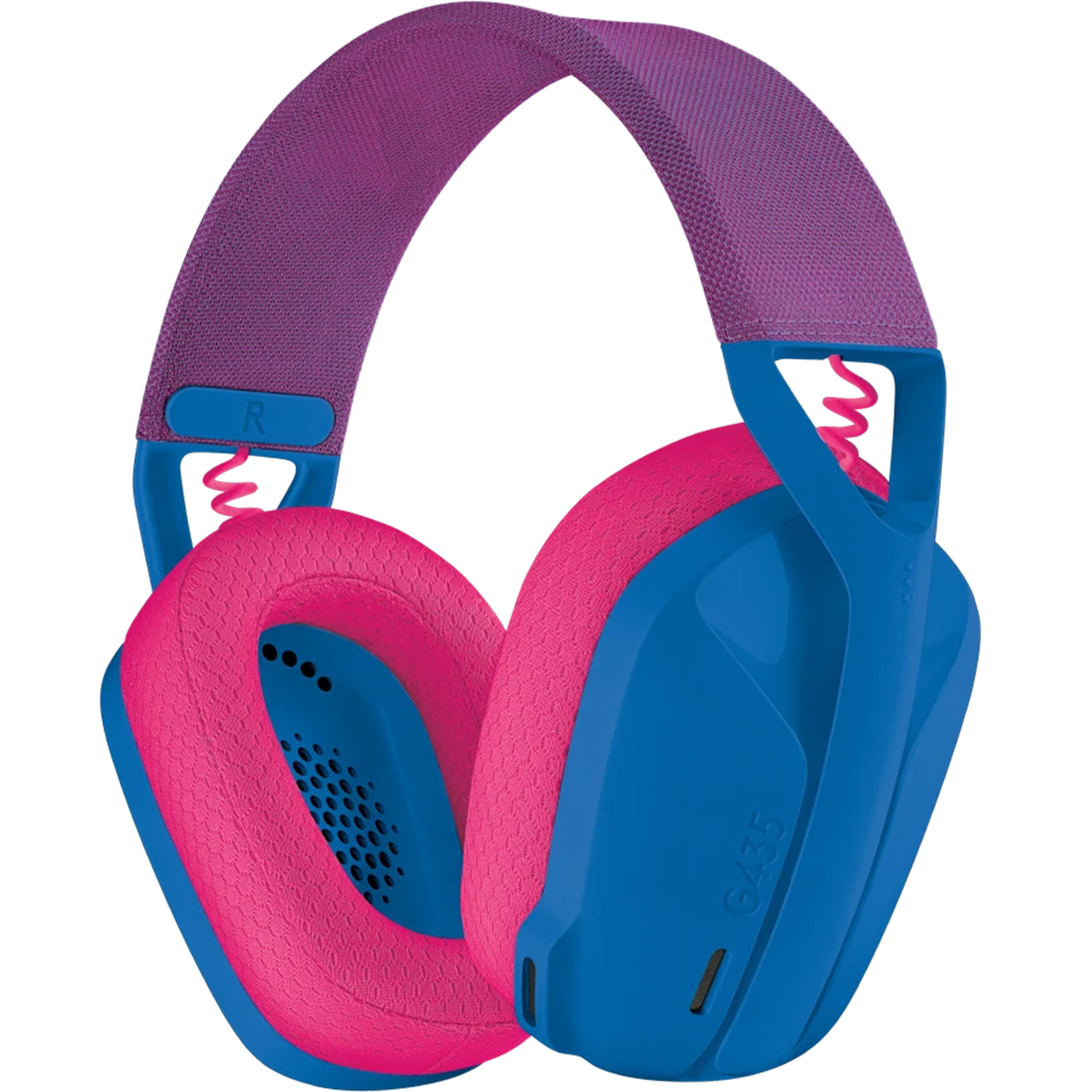 אוזניות אלחוטיות  Logitech G435 Wireless 2.4GHz/Bluetooth - צבע כחול ורוד שנתיים אחריות ע