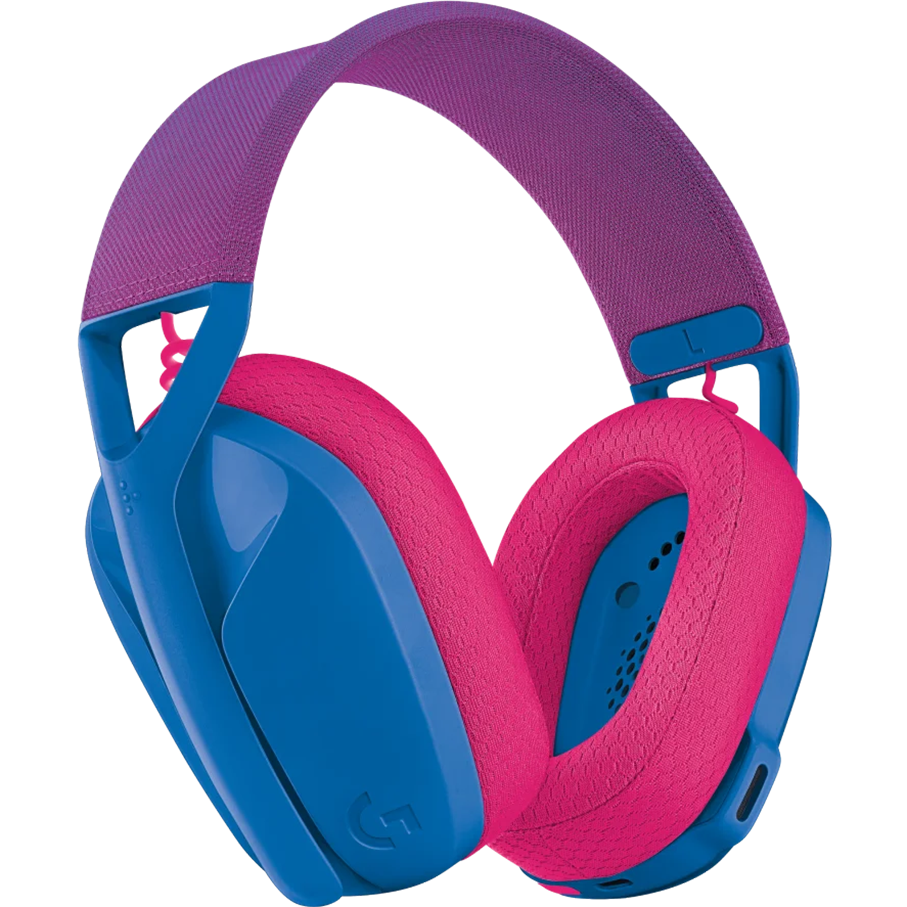 אוזניות אלחוטיות  Logitech G435 Wireless 2.4GHz/Bluetooth - צבע כחול ורוד שנתיים אחריות ע