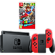 באנדל קונסולה Nintendo Switch V1.1 32GB כולל משחק Super Mario Odyssey - צבע שחור עם ג’וי-קון אדום שנתיים אחריות ע